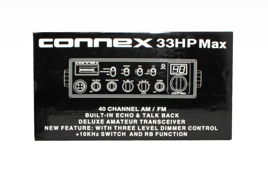 Connex 33HP MAX High Powered 10 Meter Amateur Radio with Echo Advanced 125w Output Easy to Use