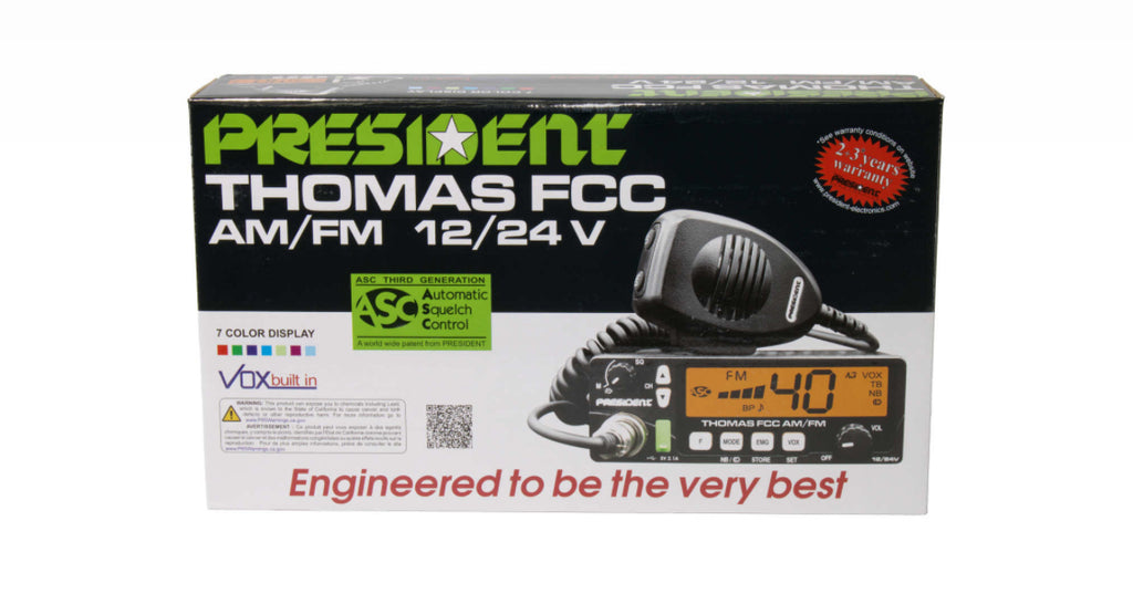 President Thomas FCC AM FM CB Radio