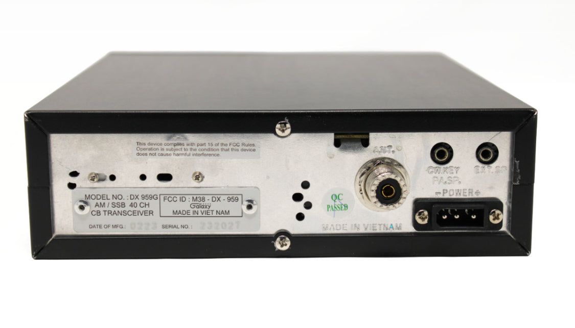 Galaxy DX959B Deluxe Edition CB Radio With SSB And Blue Lights With EL Faceplate Illumination