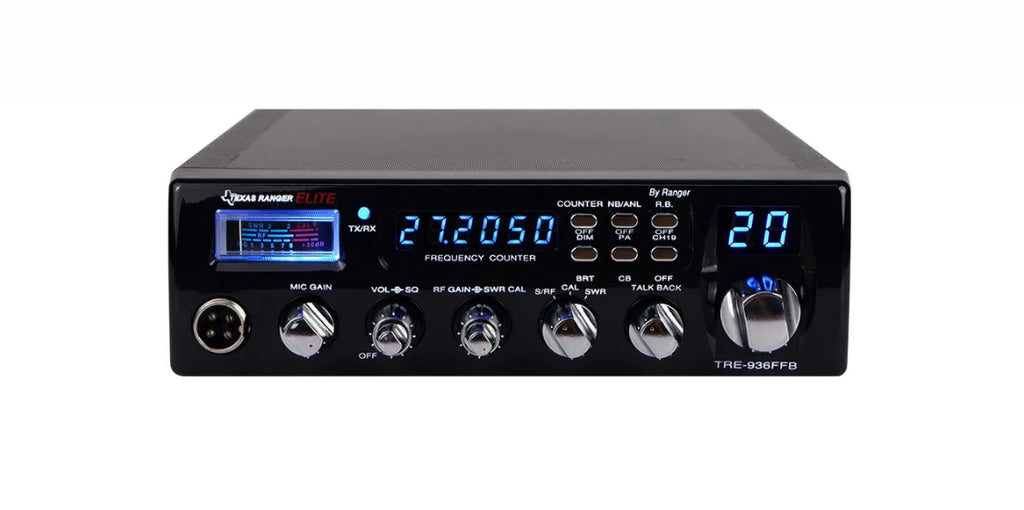 Texas Ranger TRE936FFB CB Radio with SWR Meter Noise Cancelling Mic and Durable Elite Series Design