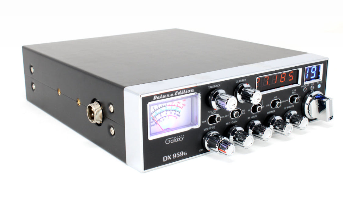 Galaxy DX959G AM/SSB Deluxe CB Radio - Orange And Blue Channel And Frequency Counter LED