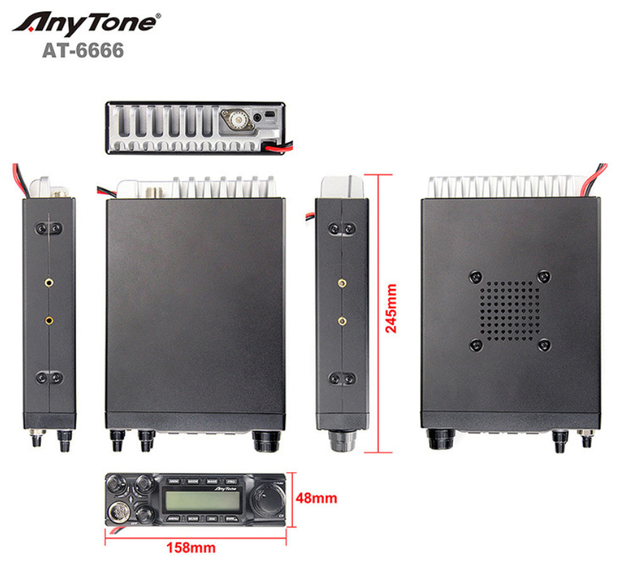 Anytone AT-6666 10m CB Radio SSB Radio 60 WATTS HIGH POWER!! HARD TO FIND!
