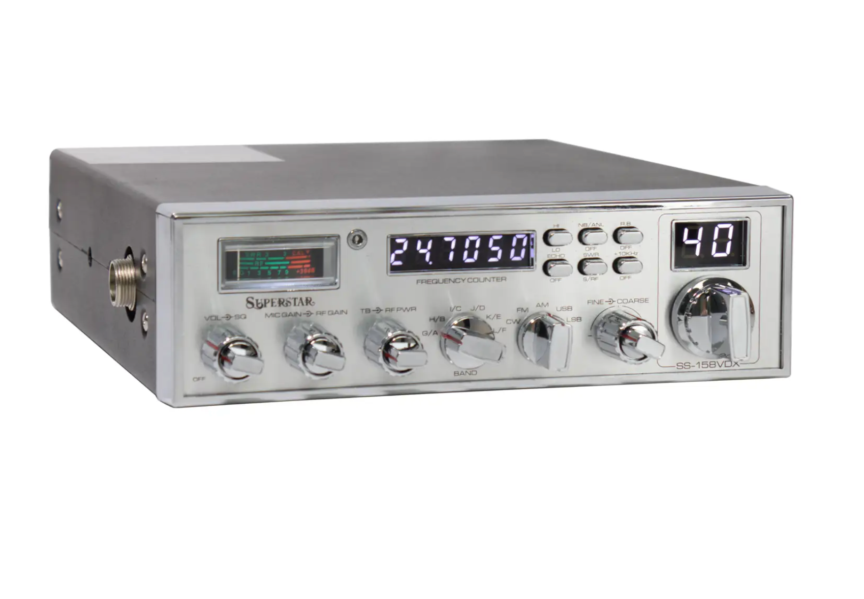 RANGER SS-158VDX Superstar AM/FM/SSB 10Meter Radio- Ranger SRA198 Mic Included