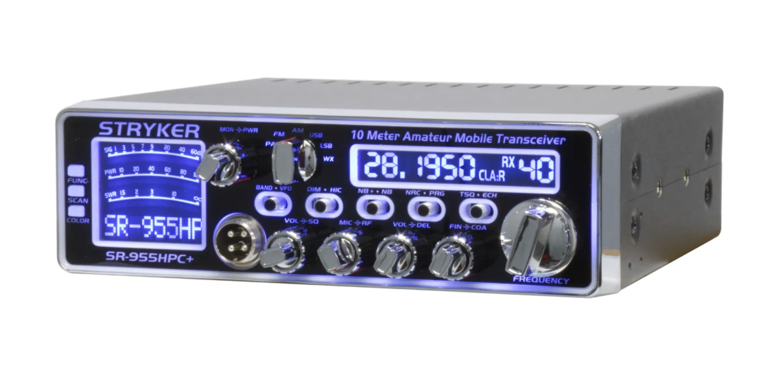 Stryker SR-955HPC+ 10 Meter Amateur Ham Mobile Radio AM FM SSB 8Color 100+ Watts
